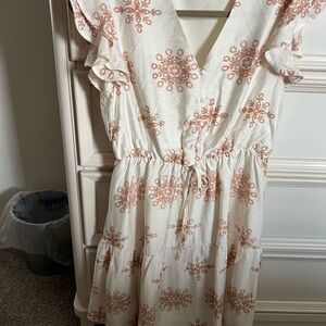 Floral Print Cream Dress Size Small NWT